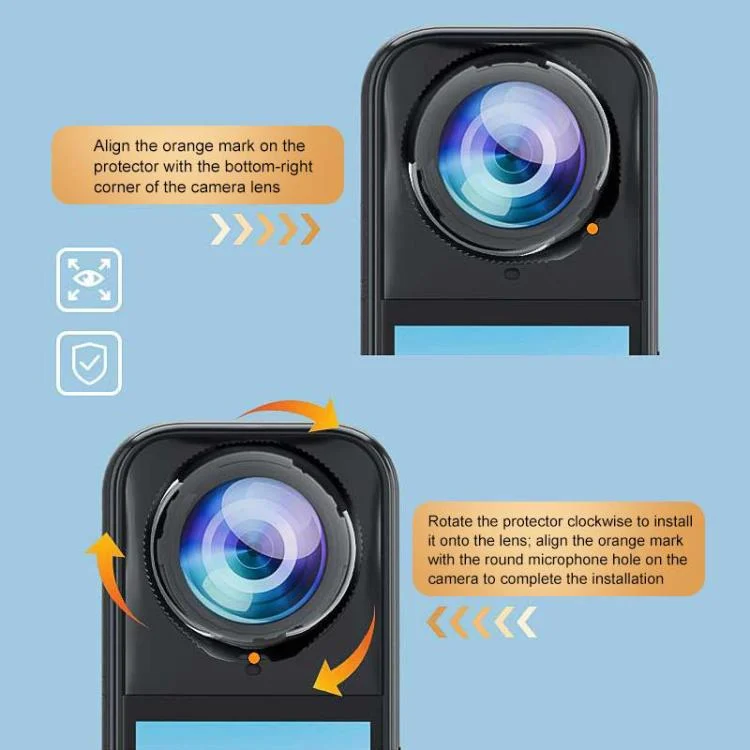 PU767T_4.webp For Insta360 X5 PULUZ Rotation PC Lens Guard  Protective Cover - Image 5