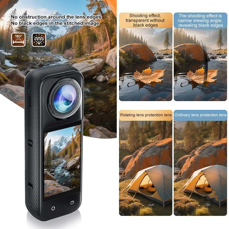 PU767T_6.webp For Insta360 X5 PULUZ Rotation PC Lens Guard  Protective Cover - Image 7