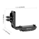 For DJI Osmo Action 5 Pro / 4 / 3 PULUZ Vertical Horizontal Shooting Quick Release Metal Magnetic L Bracket - Image 4