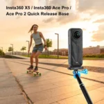 For Insta360 X5 / Ace Pro / Pro 2 PULUZ Aviation Aluminum Quick Release Base Adapter Bracket - Image 2