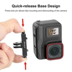 For Insta360 X5 / Ace Pro / Pro 2 PULUZ Aviation Aluminum Quick Release Base Adapter Bracket - Image 6