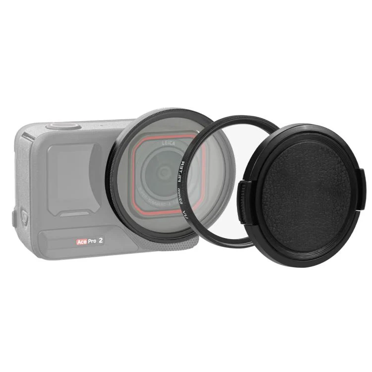 For Insta360 Ace Pro 2 PULUZ 52mm UV Lens Filter Adapter Ring with Lens Cover