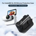For Insta360 GO 3S PULUZ Camera Charging Box Silicone Cover with Lens Cap & Strap - Image 2