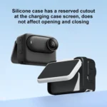 For Insta360 GO 3S PULUZ Camera Charging Box Silicone Cover with Lens Cap & Strap - Image 5