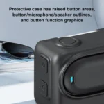 For Insta360 GO 3S PULUZ Camera Charging Box Silicone Cover with Lens Cap & Strap - Image 6