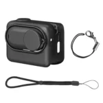 For Insta360 GO 3S PULUZ Camera Charging Box Silicone Cover with Lens Cap & Strap - Image 9