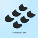 For Insta360 GO 3 / 3S PULUZ 6pcs Noise Reduction Windshield Foam Gasket - Image 7