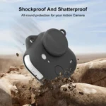 For Insta360 GO Ultra PULUZ Body Silicone Protective Cover with Lens Cap & Lanyards - Image 6