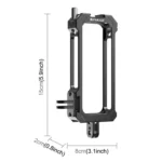 For Insta360 X3 PULUZ Metal Protective Cage Rig Housing Frame with Expand Cold Shoe Base & Tripod Adapter - Image 2