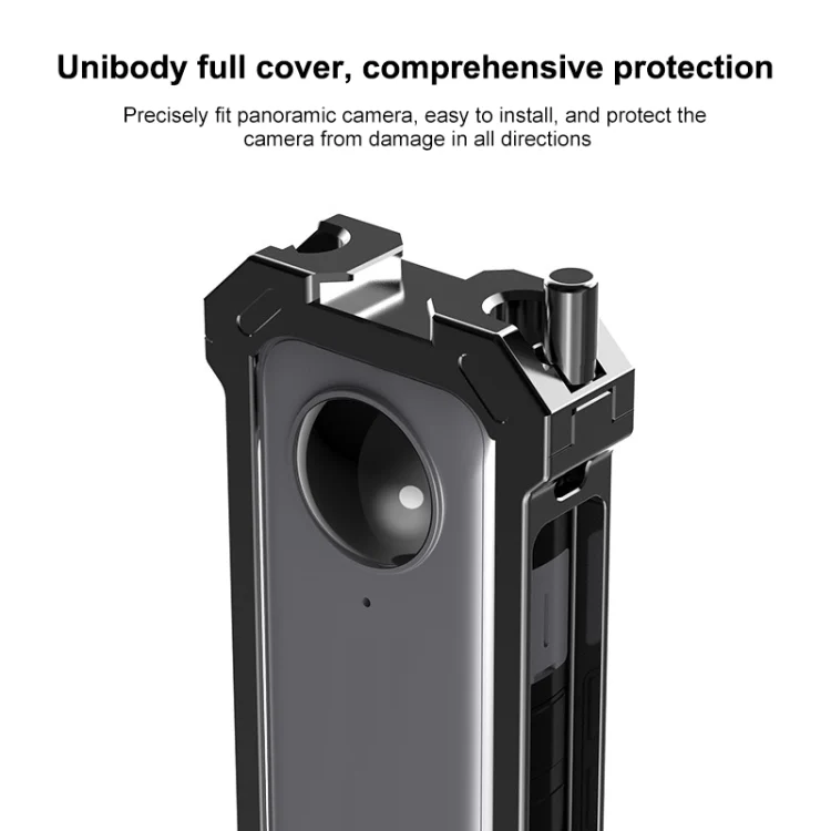 PU805BUS_2.webp For Insta360 X3 PULUZ Metal Protective Cage Rig Housing Frame with Expand Cold Shoe Base & Tripod Adapter - Image 3