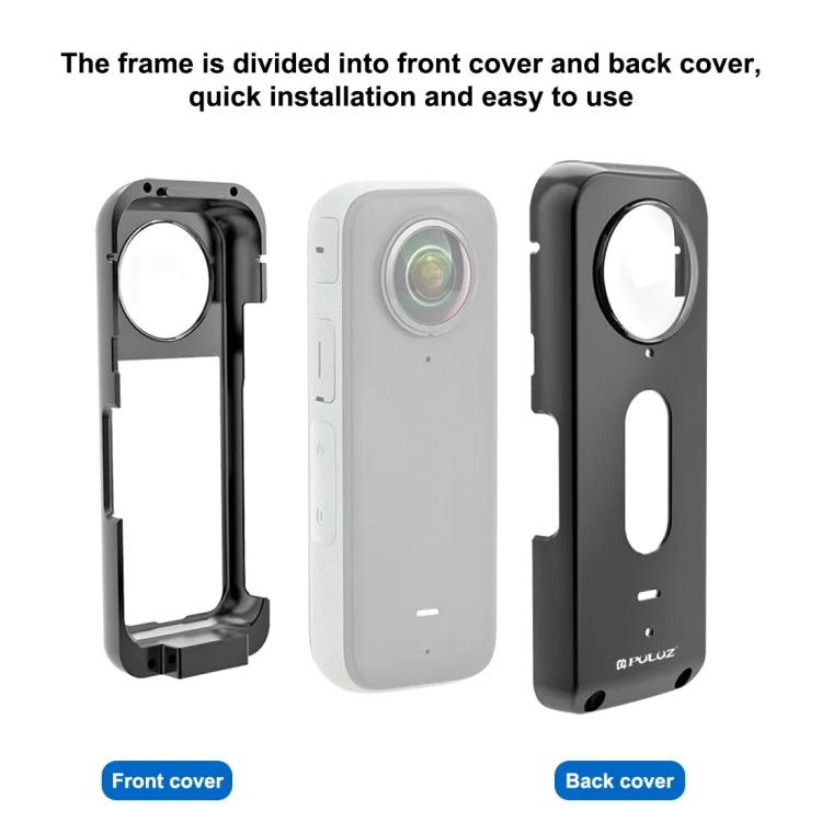 PU807B_4.webp For Insta360 X3 PULUZ Metal Protective Cage Rig Housing Frame with Lens Protector - Image 5