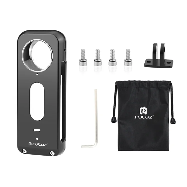 PU807B_6.webp For Insta360 X3 PULUZ Metal Protective Cage Rig Housing Frame with Lens Protector - Image 7