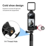 For Insta360 X3 PULUZ Cold Shoe PC Plastic Protective Frame with Adapter Mount & Screw - Image 3