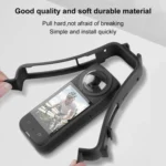 For Insta360 X3 PULUZ Cold Shoe PC Plastic Protective Frame with Adapter Mount & Screw - Image 4