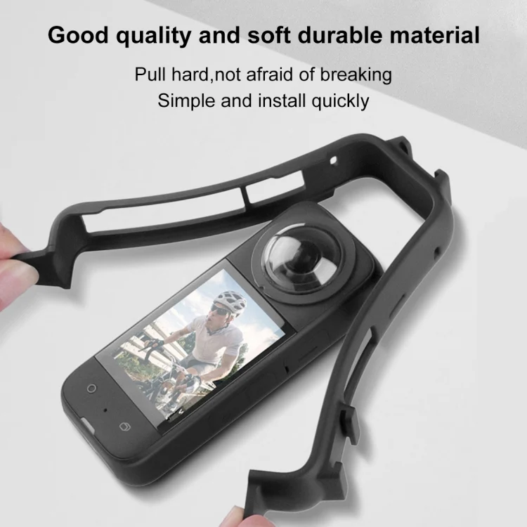 PU809B_3.webp For Insta360 X3 PULUZ Cold Shoe PC Plastic Protective Frame with Adapter Mount & Screw - Image 4