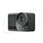 For DJI Osmo Action 3  PULUZ 3-in-1 Lens Front and Back Screen Tempered Glass Explosion-proof Film - Image 2