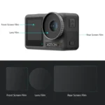 For DJI Osmo Action 3  PULUZ 3-in-1 Lens Front and Back Screen Tempered Glass Explosion-proof Film - Image 3
