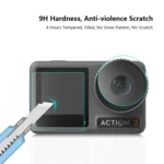 For DJI Osmo Action 3  PULUZ 3-in-1 Lens Front and Back Screen Tempered Glass Explosion-proof Film - Image 6