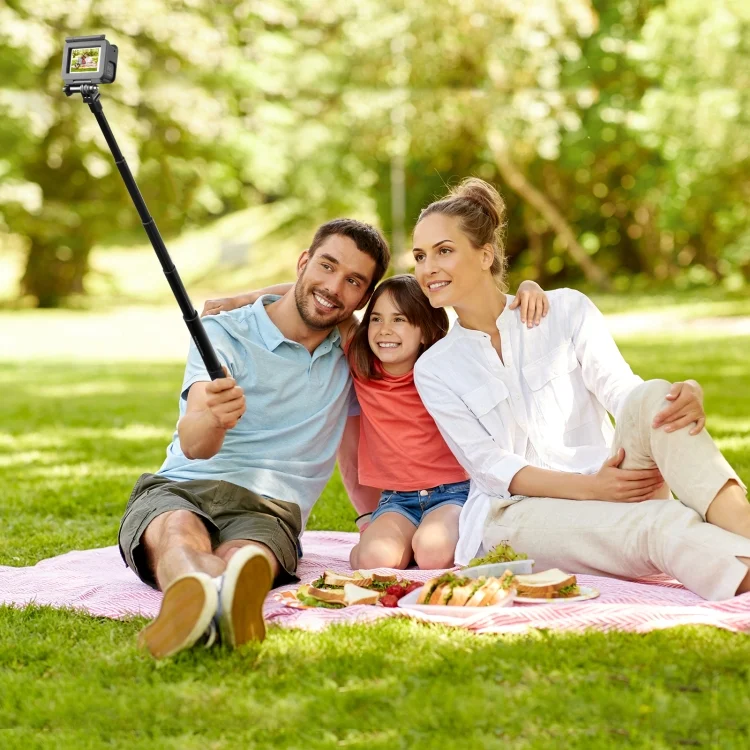 PU815_6.webp PULUZ 110cm Metal Selfie Stick Monopod with Invisible Adapter Base & Screw for Insta360 One RS / X2 / X3 / X4 / DJI Osmo 360 - Image 7