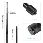 PULUZ Motorcycle Bicycle Handlebar Fixture Mount Camera Bracket Adapter with Monopod Stand - Image 3
