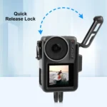 For DJI Osmo Action 4 / 3 PULUZ Vertical Plastic Protective Frame Cage with Cold Shoes - Image 4