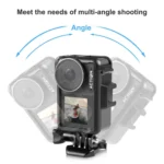 For DJI Osmo Action 4 / 3 PULUZ Vertical Plastic Protective Frame Cage with Cold Shoes - Image 5