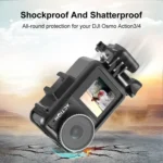 For DJI Osmo Action 4 / 3 PULUZ Vertical Plastic Protective Frame Cage with Cold Shoes - Image 6