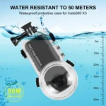 For Insta360 X3 PULUZ 50m Waterproof Sealed Diving Case - Image 5