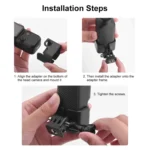 For DJI OSMO Pocket 3 PULUZ Adapter Frame Expansion Bracket with 1/4 inch Hole - Image 9