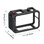 For DJI Osmo Action 5 Pro / 4 / 3 PULUZ All-inclusive Aluminum Alloy Cage Expansion Adapter Frame with Lens Cover - Image 2