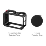 For DJI Osmo Action 5 Pro / 4 / 3 PULUZ All-inclusive Aluminum Alloy Cage Expansion Adapter Frame with Lens Cover - Image 9