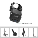 For DJI OSMO Pocket 3 PULUZ Metal Protection Frame Cage Adapter Bracket with Dual Cold Shoes - Image 6