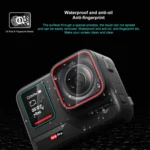 For Insta360 Ace Pro PULUZ 3 in 1 Rear & Front Screen + Lens Tempered Glass Film - Image 3