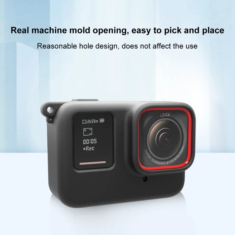 PU963B_4.webp For Insta360 Ace Pro PULUZ Body Silicone Protective Case with Lens Cap - Image 5