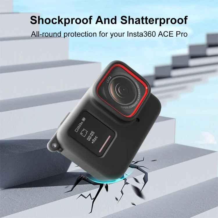 PU963B_6.webp For Insta360 Ace Pro PULUZ Body Silicone Protective Case with Lens Cap - Image 7