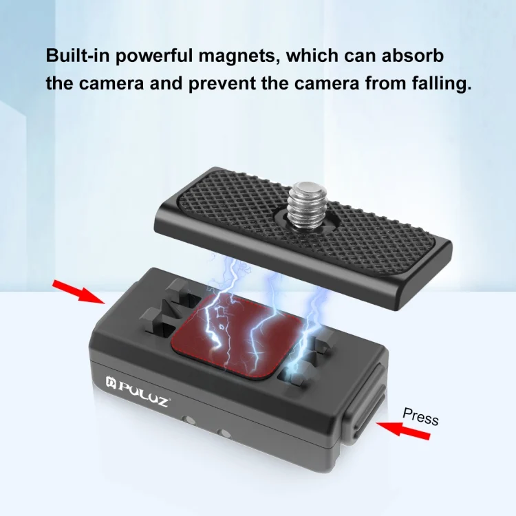 PU965B_7.webp For Insta360 Ace / Ace Pro PULUZ Magnetic Quick Release Base Mount - Image 8