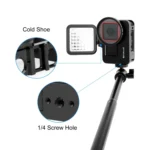 For Insta360 Ace Pro / Ace PULUZ Metal Rabbit Cage Adapter Frame with 52mm UV Filter & Adapter Ring - Image 5