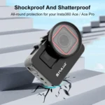 For Insta360 Ace Pro / Ace PULUZ Metal Rabbit Cage Adapter Frame with 52mm UV Filter & Adapter Ring - Image 8