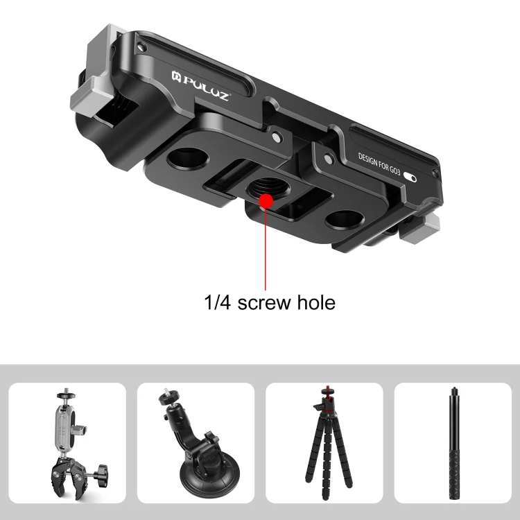 PU972B_3.webp For Insta360 GO3 PULUZ Magnetic Aluminum Alloy Quick Release Base Mount - Image 4