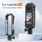 For Insta360 X4 PULUZ Cold Shoe PC Plastic Protective Frame with Adapter Mount & Screw - Image 2
