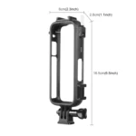 For Insta360 X4 PULUZ Cold Shoe PC Plastic Protective Frame with Adapter Mount & Screw - Image 3