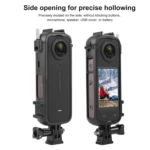 For Insta360 X4 PULUZ Cold Shoe PC Plastic Protective Frame with Adapter Mount & Screw - Image 4
