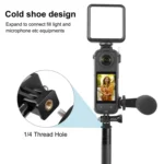 For Insta360 X4 PULUZ Cold Shoe PC Plastic Protective Frame with Adapter Mount & Screw - Image 5