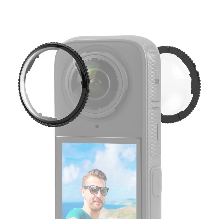 For Insta360 X4 PULUZ Rotation Optical Glass Lens Guard Protective Cover
