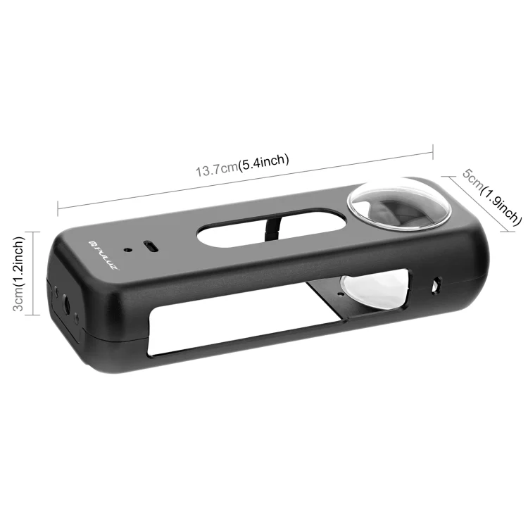 PU990B_3.webp For Insta360 X4 PULUZ Metal Protective Cage Rig Housing Frame with Lens Protector - Image 4