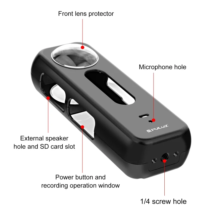 PU990B_4.webp For Insta360 X4 PULUZ Metal Protective Cage Rig Housing Frame with Lens Protector - Image 5