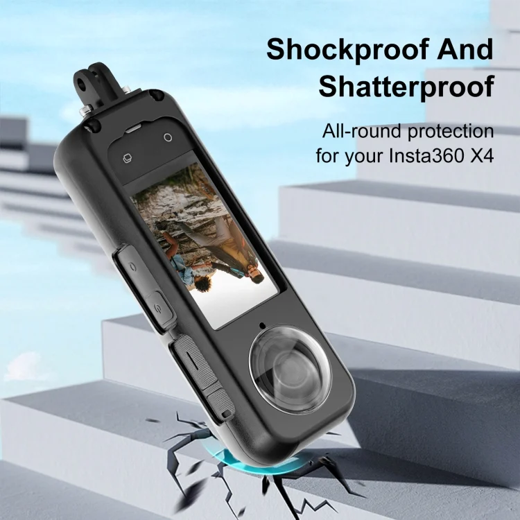 PU990B_6.webp For Insta360 X4 PULUZ Metal Protective Cage Rig Housing Frame with Lens Protector - Image 7