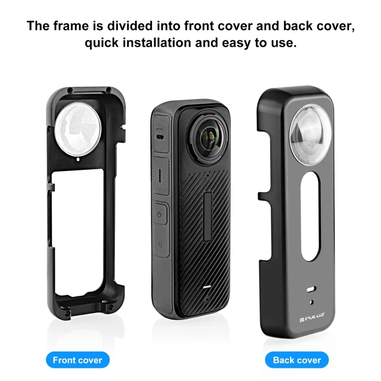 PU990B_7.webp For Insta360 X4 PULUZ Metal Protective Cage Rig Housing Frame with Lens Protector - Image 8