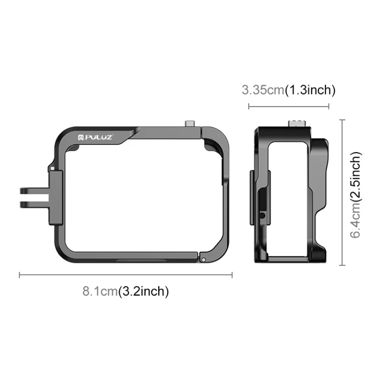 PU991B_3.webp For Insta360 Ace Pro PULUZ Metal Protective Cage Adapter Frame - Image 4