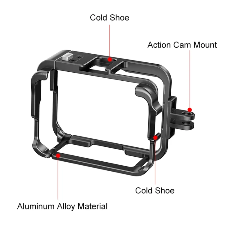 PU991B_4.webp For Insta360 Ace Pro PULUZ Metal Protective Cage Adapter Frame - Image 5